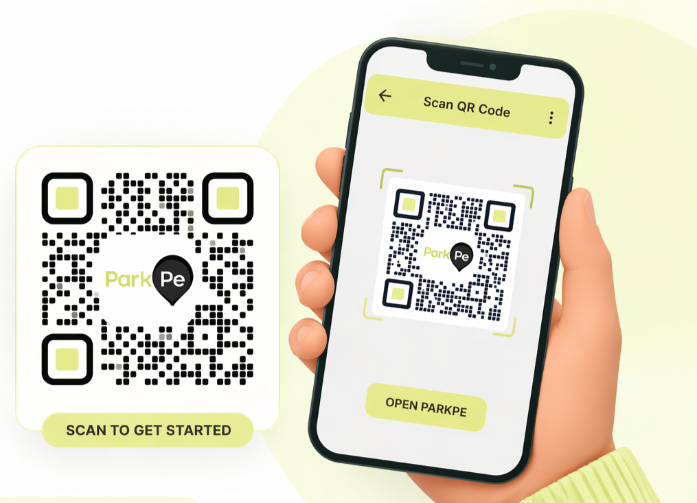 ParkPe QR scan visual